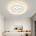 Lumendat Contemporary Creative Kids Cartoon Love Crown Sun Round Iron Acrylic LED Flush Mount Ceiling Light For Bedroom Lumendat