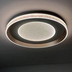 Modern Simplicity Iron Acrylic Round Flame Pattern LED Flush Mount Ceiling Light For Living Room