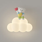 Lumendat Contemporary Creative Cloud Angel Rabbit Iron PE LED Kids Wall Sconce Lamp For Bedroom Lumendat