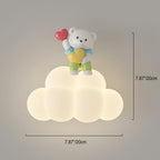 Lumendat Contemporary Creative Cloud Angel Rabbit Iron PE LED Kids Wall Sconce Lamp For Bedroom Lumendat