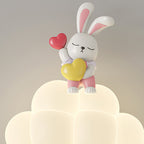 Lumendat Contemporary Creative Cloud Angel Rabbit Iron PE LED Kids Wall Sconce Lamp For Bedroom Lumendat
