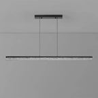 Modern Minimalist Stainless Steel Resin Long Strip LED Island Light Chandeliers for Dining Room Lumendat