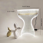 Contemporary Creative Irregular Transparent Aluminum Acrylic LED Table Lamp For Bedroom Lumendat