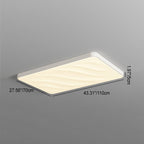 Modern Minimalist Round Square Rectangle Triangle Iron Frame Acrylic PVC Shade LED Flush Mount Ceiling Light For Living Room