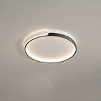 Modern Minimalist Round Square Rectangle Triangle Iron Frame Acrylic PVC Shade LED Flush Mount Ceiling Light For Living Room