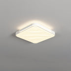 Modern Minimalist Round Square Rectangle Triangle Iron Frame Acrylic PVC Shade LED Flush Mount Ceiling Light For Living Room