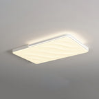 Modern Minimalist Round Square Rectangle Triangle Iron Frame Acrylic PVC Shade LED Flush Mount Ceiling Light For Living Room