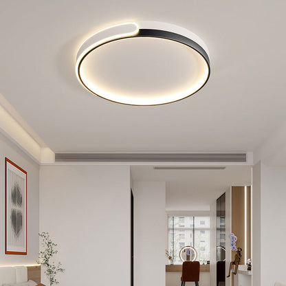 Modern Minimalist Round Square Rectangle Triangle Iron Frame Acrylic PVC Shade LED Flush Mount Ceiling Light For Living Room