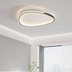 Modern Minimalist Round Square Rectangle Triangle Iron Frame Acrylic PVC Shade LED Flush Mount Ceiling Light For Living Room