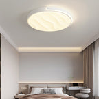 Modern Minimalist Round Square Rectangle Triangle Iron Frame Acrylic PVC Shade LED Flush Mount Ceiling Light For Living Room