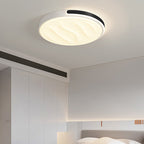 Modern Minimalist Round Square Rectangle Triangle Iron Frame Acrylic PVC Shade LED Flush Mount Ceiling Light For Living Room
