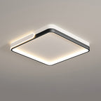 Modern Minimalist Round Square Rectangle Triangle Iron Frame Acrylic PVC Shade LED Flush Mount Ceiling Light For Living Room