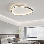 Modern Minimalist Round Square Rectangle Triangle Iron Frame Acrylic PVC Shade LED Flush Mount Ceiling Light For Living Room