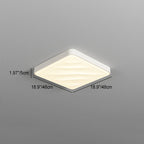 Modern Minimalist Round Square Rectangle Triangle Iron Frame Acrylic PVC Shade LED Flush Mount Ceiling Light For Living Room