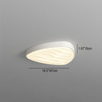 Modern Minimalist Round Square Rectangle Triangle Iron Frame Acrylic PVC Shade LED Flush Mount Ceiling Light For Living Room