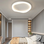 Modern Simplicity Iron Acrylic Round LED Flush Mount Ceiling Light For Bedroom