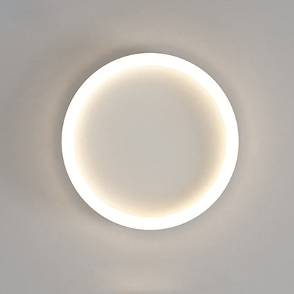Modern Simplicity Iron Acrylic Round LED Flush Mount Ceiling Light For Bedroom