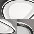 Modern Simplicity Copper Silicone Acrylic Triangle Cloud LED Flush Mount Ceiling Light For Bedroom