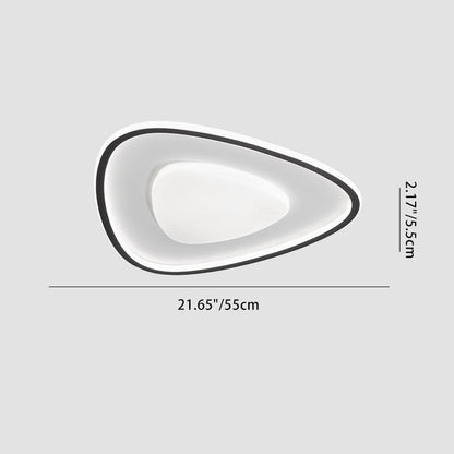 Modern Simplicity Copper Silicone Acrylic Triangle Cloud LED Flush Mount Ceiling Light For Bedroom