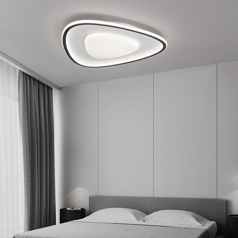 Modern Simplicity Copper Silicone Acrylic Triangle Cloud LED Flush Mount Ceiling Light For Bedroom