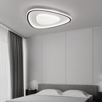 Modern Simplicity Copper Silicone Acrylic Triangle Cloud LED Flush Mount Ceiling Light For Bedroom