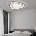 Modern Simplicity Copper Silicone Acrylic Triangle Cloud LED Flush Mount Ceiling Light For Bedroom
