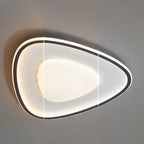Modern Simplicity Copper Silicone Acrylic Triangle Cloud LED Flush Mount Ceiling Light For Bedroom
