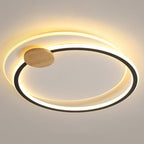 Contemporary Nordic Round Ring Aluminum Iron Acrylic LED Flush Mount Ceiling Light For Bedroom