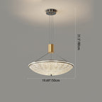 Modern Luxury Round Brass Acrylic LED Pendant Light For Bedroom