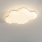 Modern Minimalist Cream Cloud Iron Pe LED Flush Mount Ceiling Light for Bedroom