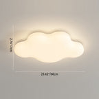Modern Minimalist Cream Cloud Iron Pe LED Flush Mount Ceiling Light for Bedroom