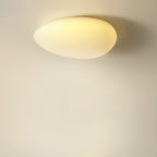 Modern Minimalist Pebble Shape Hardware PE LED Flush Mount Ceiling Light For Bedroom Lumendat