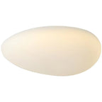 Modern Minimalist Pebble Shape Hardware PE LED Flush Mount Ceiling Light For Bedroom Lumendat