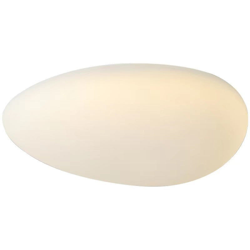 Modern Minimalist Pebble Shape Hardware PE LED Flush Mount Ceiling Light For Bedroom Lumendat