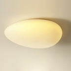 Modern Minimalist Pebble Shape Hardware PE LED Flush Mount Ceiling Light For Bedroom Lumendat