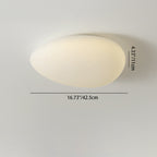 Modern Minimalist Pebble Shape Hardware PE LED Flush Mount Ceiling Light For Bedroom Lumendat