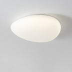 Modern Minimalist Pebble Shape Hardware PE LED Flush Mount Ceiling Light For Bedroom Lumendat