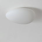 Modern Minimalist Pebble Shape Hardware PE LED Flush Mount Ceiling Light For Bedroom Lumendat