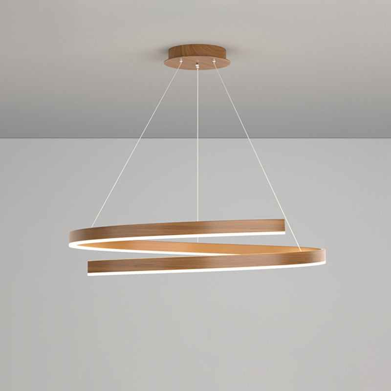 Contemporary Creative Ring Iron Aluminum Metal Acrylic Silicone LED Chandeliers Island Light for Dining Room