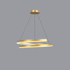 Contemporary Creative Ring Iron Aluminum Metal Acrylic Silicone LED Chandeliers Island Light for Dining Room BulbSquare