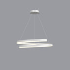 Contemporary Creative Ring Iron Aluminum Metal Acrylic Silicone LED Chandeliers Island Light for Dining Room BulbSquare