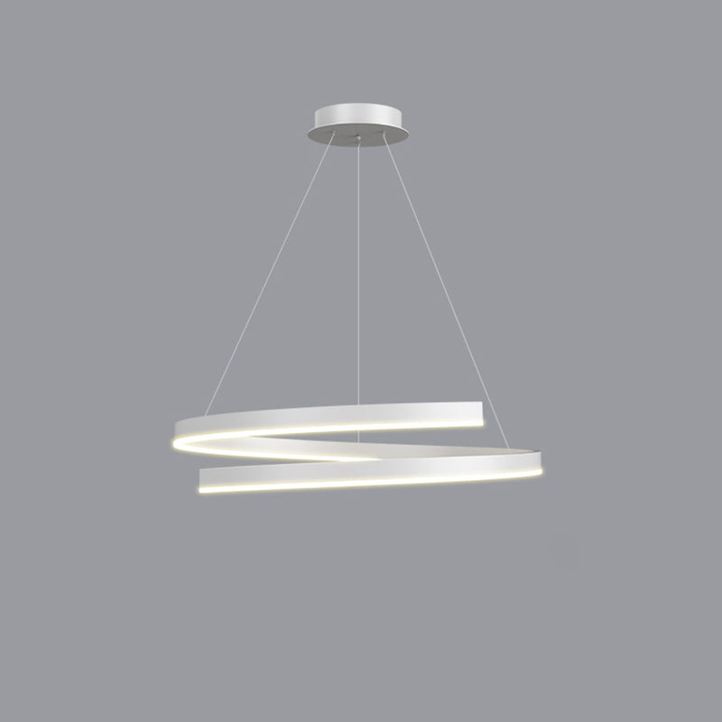 Contemporary Creative Ring Iron Aluminum Metal Acrylic Silicone LED Chandeliers Island Light for Dining Room BulbSquare