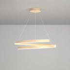 Contemporary Creative Ring Iron Aluminum Metal Acrylic Silicone LED Chandeliers Island Light for Dining Room BulbSquare