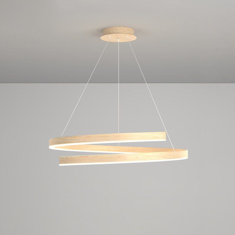 Contemporary Creative Ring Iron Aluminum Metal Acrylic Silicone LED Chandeliers Island Light for Dining Room BulbSquare