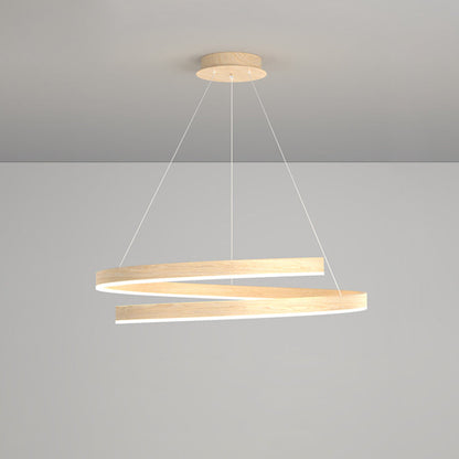 Contemporary Creative Ring Iron Aluminum Metal Acrylic Silicone LED Chandeliers Island Light for Dining Room