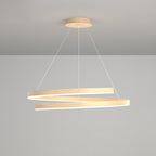 Contemporary Creative Ring Iron Aluminum Metal Acrylic Silicone LED Chandeliers Island Light for Dining Room BulbSquare