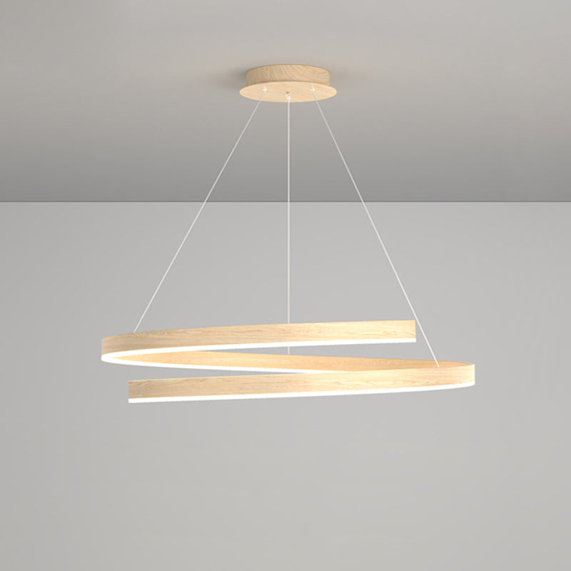 Contemporary Creative Ring Iron Aluminum Metal Acrylic Silicone LED Chandeliers Island Light for Dining Room BulbSquare