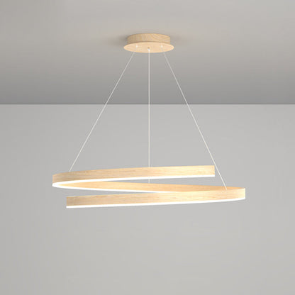 Contemporary Creative Ring Iron Aluminum Metal Acrylic Silicone LED Chandeliers Island Light for Dining Room