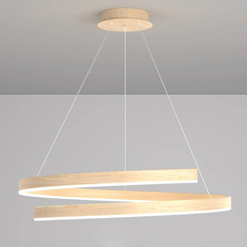 Contemporary Creative Ring Iron Aluminum Metal Acrylic Silicone LED Chandeliers Island Light for Dining Room BulbSquare