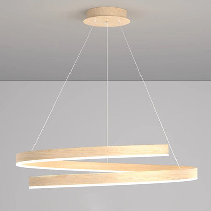 Contemporary Creative Ring Iron Aluminum Metal Acrylic Silicone LED Chandeliers Island Light for Dining Room